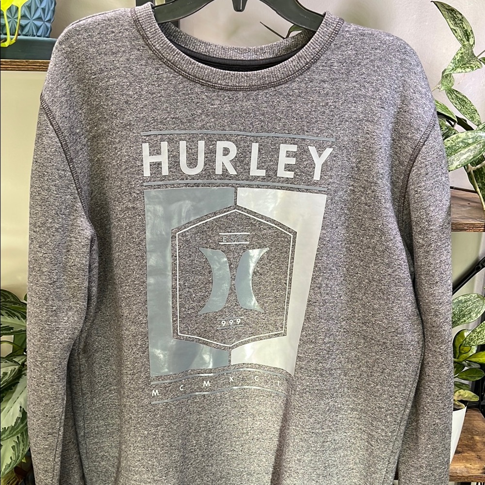 Hurley Heather Gray Logo Sweatshirt